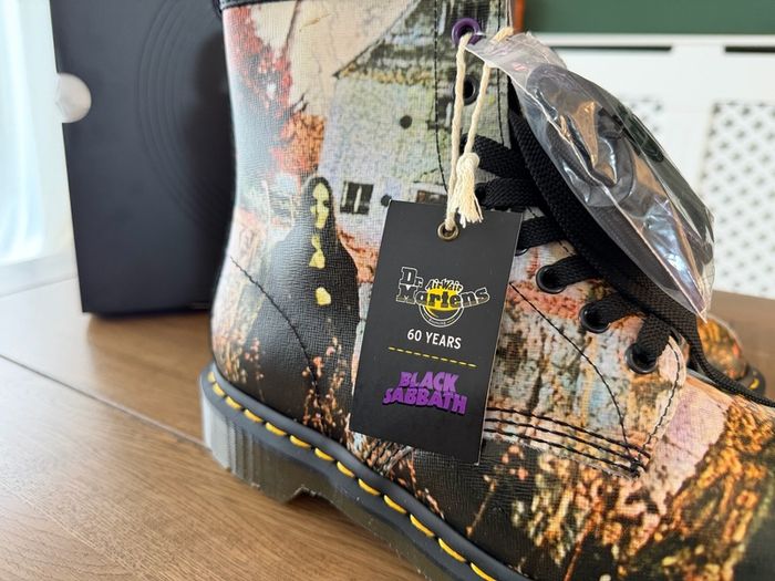 Dr Martens 1460 Black Sabbath Leather Boots UK 9
