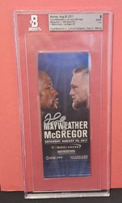 Floyd Mayweather vs Conor McGregor Full Ticket 2017 - Signed by Mayweather - BAS Authenticated - 0125