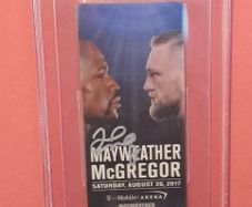 Floyd Mayweather vs Conor McGregor Full Ticket 2017 - Signed by Mayweather - BAS Authenticated - 0125