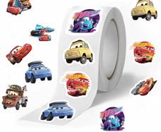 500Pcs/Roll Disney Cars Cartoon Stickers Lightning McQueen Decals Graffiti Skateboard Phone Stickers Kids Decorations Labels