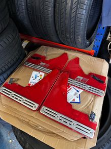 Red Toyota GR mudflaps