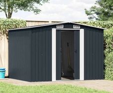 Garden Storage Shed Anthracite Steel 257x205x178 cm