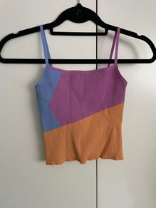Bershka multi colour crop top