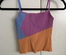 Bershka multi colour crop top