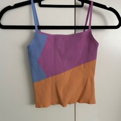 Bershka multi colour crop top