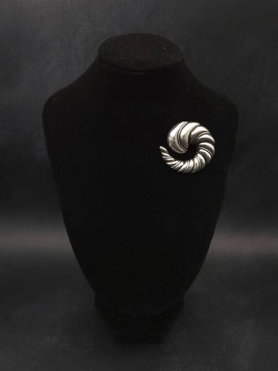 Vintage 925 Sterling Silver Swirl Brooch, Birmingham 1994