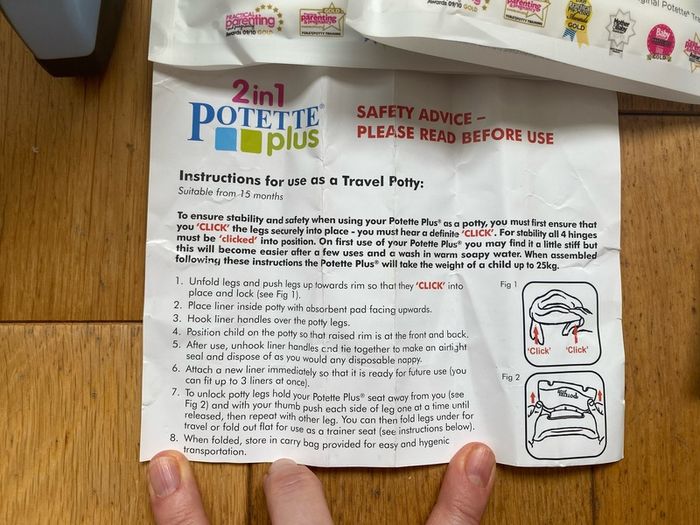 Potette Plus 2in1 Potty&Toilet Trainer Seat
