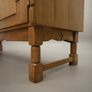 Danish Brutalist Oak Sideboard, 1960s Architectural Design Image 2