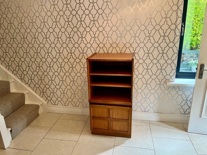 Mid century teak media unit by Nathan