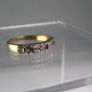 9ct Gold Amethyst & Diamond Half Eternity Ring Size N, 2g, Fully Hallmarked Image 7