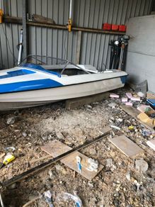 Fletcher speed boat and an Suzuki 85 hp electric n