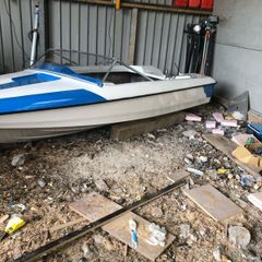 Fletcher speed boat and an Suzuki 85 hp electric n