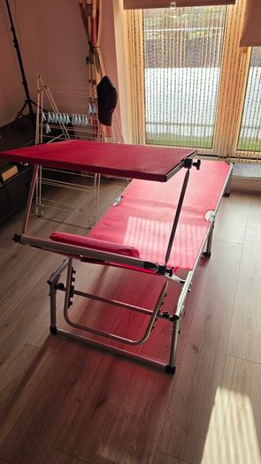 garden sun bed foldable red