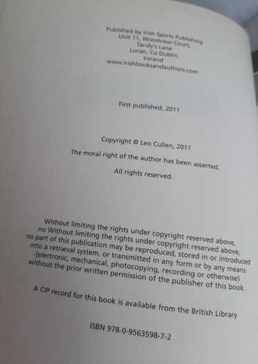 Leo Cullen  Book