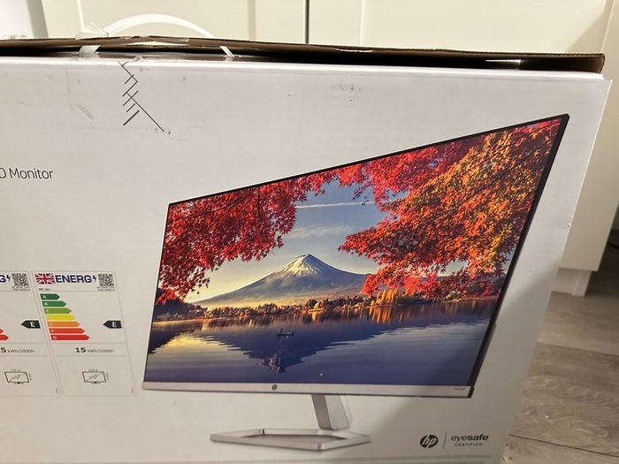 HP FHD Monitor, HDMI, Black Head, Silver Stand, 24-Inch