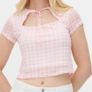 Gingham Mesh Holiday Mini Skirt  and Top set,size 10 Image 6