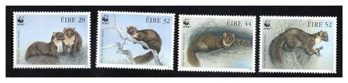 1992 Ireland Wildlife: Endangered Species Pine Marten Commemorative Stamps Mint Never Hinged (MNH)