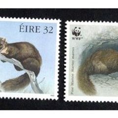 1992 Ireland Wildlife: Endangered Species Pine Marten Commemorative Stamps Mint Never Hinged (MNH)