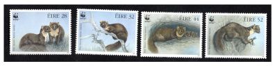 1992 Ireland Wildlife: Endangered Species Pine Marten Commemorative Stamps Mint Never Hinged (MNH)