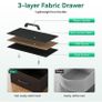 Black Chest of Drawers Bedroom, with LED Light trip with 10 Adjustable Colors Image 3