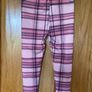 Girl's Pink Tartan Leggings  | Size 3/4 years Image 2