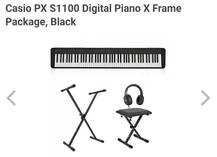 Piano Casio PX S1100 Digital Piano X Frame Package, Black