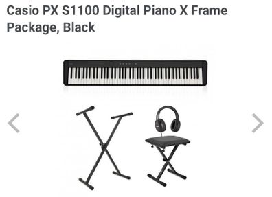 Piano Casio PX S1100 Digital Piano X Frame Package, Black