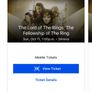 2 tickets Lord of the Rings in concert 3arena Image 2