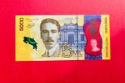 Costa Rica  5000 Colones  2018  Pick 282a  Polymer  / Plastic  ( Uncirculated )