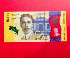 Costa Rica  5000 Colones  2018  Pick 282a  Polymer  / Plastic  ( Uncirculated )