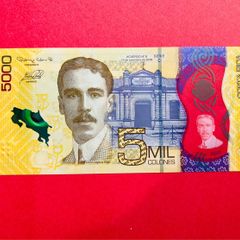 Costa Rica  5000 Colones  2018  Pick 282a  Polymer  / Plastic  ( Uncirculated )