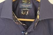 Guide London Premium Navy Cotton Shirt (Size M)