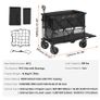 Foldable Double Decker Wagon, 400L Collapsible Wagon Cart with All-Terrain Wheels, Heavy Duty Folding Wagon Cart 225 lbs Weight Capacity for Camping, Shopping, Garden, 52" Extra Long Extender Image 4