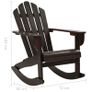 Garden Rocking Chair Wood Brown Image 2