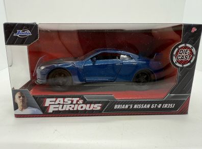 Jada Fast & Furious 1:32 Brians Nissan GT-R (R35) Die cast diecast car model