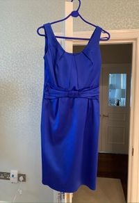 Midnight Blue Satin Dress