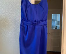 Midnight Blue Satin Dress