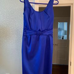 Midnight Blue Satin Dress