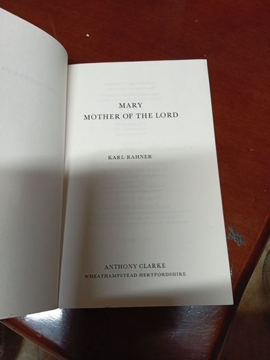 Rare Find 1974 Mary, Mother of the Lord. Karl Rahner. Religious. Vintage.