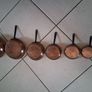 Graduated Set 6 Copper Saucepans Image 3