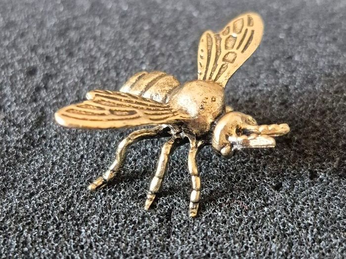 3 brass bees. Solid brass.