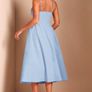 SheinElegant Women's Spaghetti Strap Long Puff Dress size XS baby blue Image 2