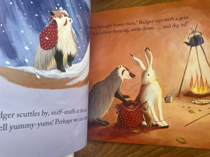 Book Bear snores on