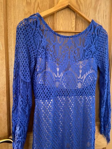 Stunning royal blue designer dress by love triangle size 14