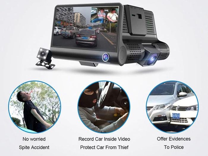 Brand New 1080P Car DVR 4.3 inch Lens Dash Cam Front and Rear Video Recorder Camera G-sensor