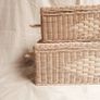 Wicker Trunk Set of 2 Boho Storage Image 2