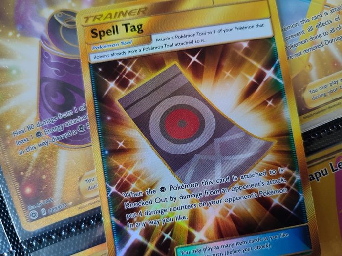 Spell Tag ! Secret Rainbow Rare ! from Lost Thunder Set ! 2018 ! Pokemon Card !