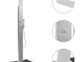 Outdoor Shower with Tray WPC Stainless Steel