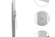 Outdoor Shower with Tray WPC Stainless Steel