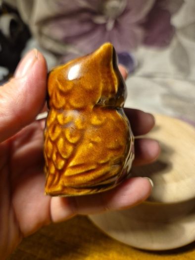 1970s Vintage Made in Japan Brown Owl Toothpick Holder
